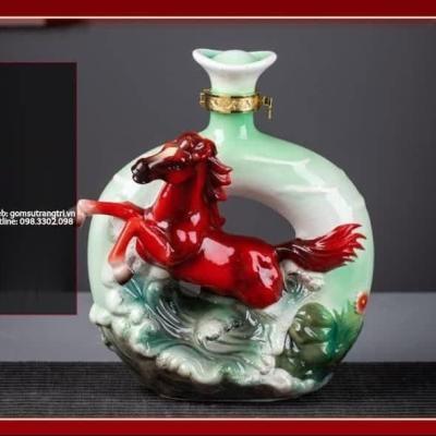 BÌNH SỨ ĐỰNG RƯỢU - LINH VẬT